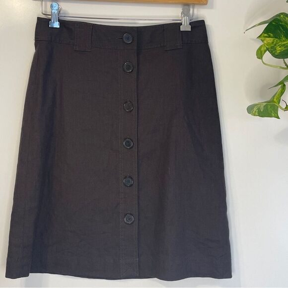 Banana Republic Chocolate Brown Button down shirt Size 4 - Picture 6 of 8
